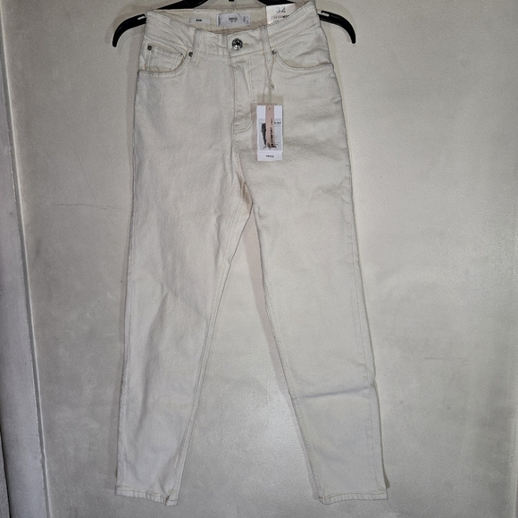 MNG Women's Cream Jeans - Picture 1 of 8